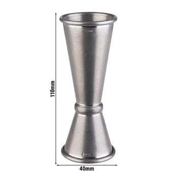 (6 sztuk) Miarka barowa - stal nierdzewna - 25cl i 50cl - z linią napełniania 15cl i 35cl - Prime Gastro