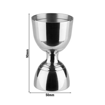 (6 sztuk) Miarka barowa - stal nierdzewna - 30cl i 60cl - z linią napełniania 10cl/15cl/20cl i 40cl - Prime Gastro