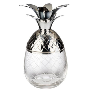 (6 sztuk) Kubki - ANANAS - 350 ml - szkło - z pokrywką ze stali nierdzewnej - Prime Gastro