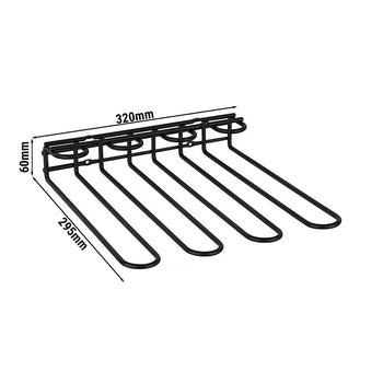 Szyna na kieliszki - metalowa - do 12 kieliszków - Prime Gastro