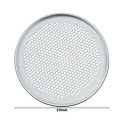 Siatka do pizzy - Aluminium - Ø 250mm - wysokość:12mm - perforowana