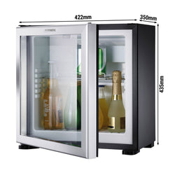 DOMETIC | Lodówka minibarowa – RH 418 NTEG – 422 mm – 20 litrów – z 1 szklanymi drzwiami i zawiasami po lewej stronie