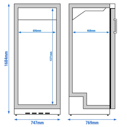 LIEBHERR | Szafa chłodnicza piekarnicza PERFORMANCE - EN 600x400 - 533 litry - wnętrze z tworzywa sztucznego - z 1 szklaną drzwiami - biała