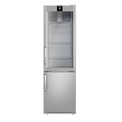 LIEBHERR | Chłodziarko-zamrażarka ze stali szlachetnej PERFECTION – 232 litry – z 1 szklaną i 1 pełną drzwiami