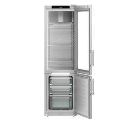 LIEBHERR | Chłodziarko-zamrażarka ze stali szlachetnej PERFECTION – 232 litry – z 1 szklaną i 1 pełną drzwiami