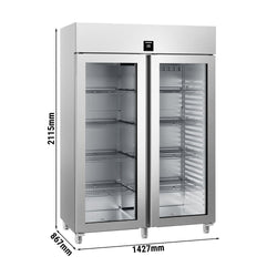 LIEBHERR | Chłodziarka ze stali nierdzewnej PERFECTION - 1414 litrów - GN 2/1 - wnętrze ze stali nierdzewnej - z 2 szklanymi drzwiami & WiFi