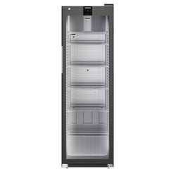 LIEBHERR | Chłodziarka PERFECTION - 400 litrów - Wnętrze z tworzywa sztucznego - Z 1 szklanymi drzwiami - Czarna