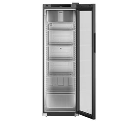 LIEBHERR | Chłodziarka PERFECTION - 400 litrów - Wnętrze z tworzywa sztucznego - Z 1 szklanymi drzwiami - Czarna