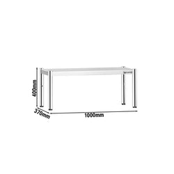 Półka ze stali nierdzewnej – 1 poziom – 1000 x 370 mm – regulowana wysokość