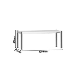 Półka z stali nierdzewnej – 1 poziom – 1200 x 370 mm – regulowana wysokość