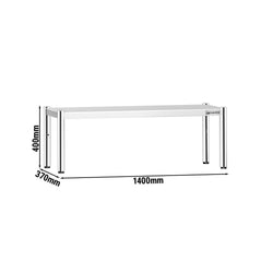 Półka ze stali nierdzewnej – 1 poziom – 1000 x 370 mm – regulowana wysokość