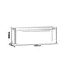Commercial Heated Gantry with Ceramic Heaters - 1400x370mm - 1.05kW - Single Tier - height-adjustable