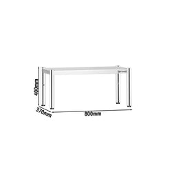 Półka z stali nierdzewnej – 1 poziom – 800 x 370 mm – regulowana wysokość