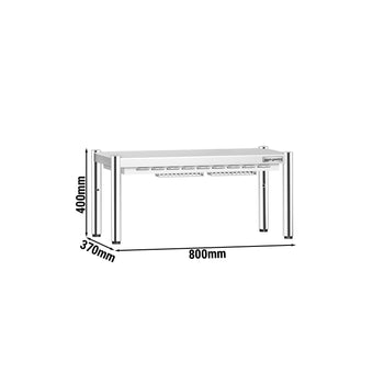 Mostek cieplny z promiennikiem ceramicznym – 800 x 370 mm – 700 W – 1 ogrzewana półka