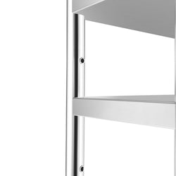 Półka z stali nierdzewnej – 2 poziomy – 800 x 370 mm – regulowana wysokość