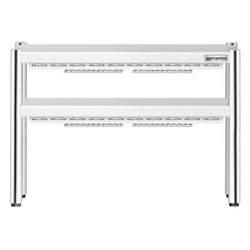 Mostek grzewczy PREMIUM na podczerwień z 2 promiennikami ceramicznymi - 1000x370mm - 2x 700W - 2 podgrzewane poziomy - regulowana wysokość