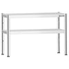 Półka nadstawna – stal nierdzewna – 1200 x 370 mm – z 2 poziomami – z regulacją wysokości
