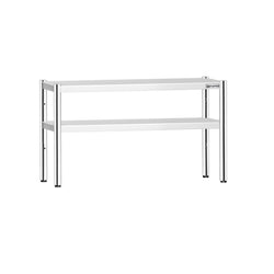 Półka z stali nierdzewnej – 2 poziomy – 1400 x 370 mm – regulowana wysokość