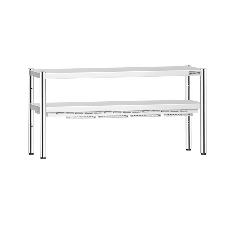 Mostek cieplny z promiennikiem ceramicznym – 1600 x 370 mm – 1,4 kW – 1 ogrzewana półka, 1 półka