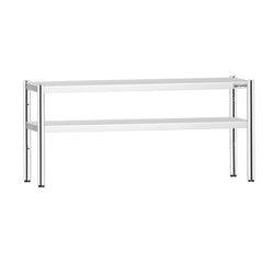 Półka z stali nierdzewnej – 2 poziomy – 1800 x 370 mm – regulowana wysokość