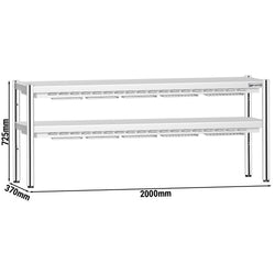 Mostek grzewczy PREMIUM z promiennikiem ceramicznym - 2000x370mm - 2kW - 2 podgrzewane poziomy - regulowana wysokość