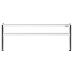Półka z stali nierdzewnej – 2 poziomy – 2000 x 370 mm – regulowana wysokość
