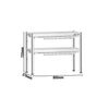 Mostek grzewczy PREMIUM z promiennikiem ceramicznym - 800x370mm - 700W - 2 podgrzewane poziomy - regulowana wysokość