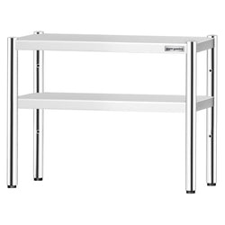 Półka z stali nierdzewnej – 2 poziomy – 800 x 370 mm – regulowana wysokość