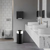 Kosz na śmieci do wnętrz i na zewnątrz - 40L - 280x280x670mm - Czarny/Srebrny