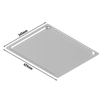 Blacha - aluminium - 429 x 345 mm - odpowiednia do piekarników konwekcyjnych EHTE565N i EHTE565DN - Prime Gastro