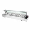 Countertop Bain Marie - 4x GN 1/2 - 1,5 kW - with Glass Sneeze Guard