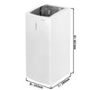 AIR-WOLF | Kosz na śmieci – 50 l – stal nierdzewna biała