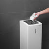 AIR-WOLF | Kosz na śmieci – 50 l – stal nierdzewna biała