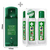 (3 szt.) Stacja do płukania oczu - z 2 butelkami 500ml - z uchwytem ściennym - wymiary 147x75x246mm