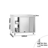 Stainless Steel Floor Cupboard PREMIUM - Pass-Through - 1000x700mm - with Sliding Doors