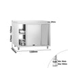 Stainless Steel Floor Cupboard PREMIUM - Pass-Through - 1200x700mm - with Sliding Doors