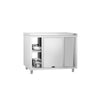 Stainless Steel Floor Cupboard PREMIUM - Pass-Through - 1200x700mm - with Sliding Doors