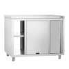 Szafka robocza PREMIUM – przelotowa – stal nierdzewna – 1200 x 600 mm