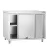 Szafka robocza PREMIUM – przelotowa – stal nierdzewna – 1200 x 600 mm