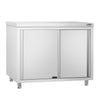 Stainless Steel Floor Cupboard PREMIUM - Pass-Through - 1200x700mm - with Sliding Doors