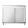 Szafka robocza PREMIUM – przelotowa – stal nierdzewna – 1200 x 600 mm