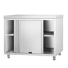Szafka robocza PREMIUM – przelotowa – stal nierdzewna – 1200 x 600 mm