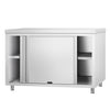 Stainless Steel Floor Cupboard PREMIUM - 1400x700mm - with Sliding Doors - Pass-Through