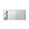 Stainless Steel Floor Cupboard PREMIUM - 1800x700mm - with Sliding Doors - Pass-Through