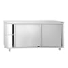 Stainless Steel Floor Cupboard PREMIUM - 1800x700mm - with Sliding Doors - Pass-Through