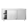 Szafka robocza PREMIUM – przelotowa – stal nierdzewna – 1800 x 600 mm