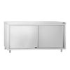 Stainless Steel Floor Cupboard PREMIUM - 1800x700mm - with Sliding Doors - Pass-Through