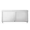 Stainless Steel Floor Cupboard PREMIUM - 1800x700mm - with Sliding Doors - Pass-Through