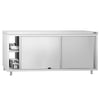 Szafka robocza PREMIUM – przelotowa – stal nierdzewna – 2000 x 600 mm