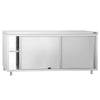 Stainless Steel Floor Cupboard PREMIUM - Pass-Through - 2000x700mm - with Sliding Doors